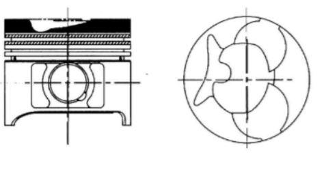 হট বিক্রয় ব্যবহৃত হিনো ট্রাক জাল অ্যালুমিনিয়াম পিস্টন EF550 পিস্টন ইঞ্জিন পিস্টন